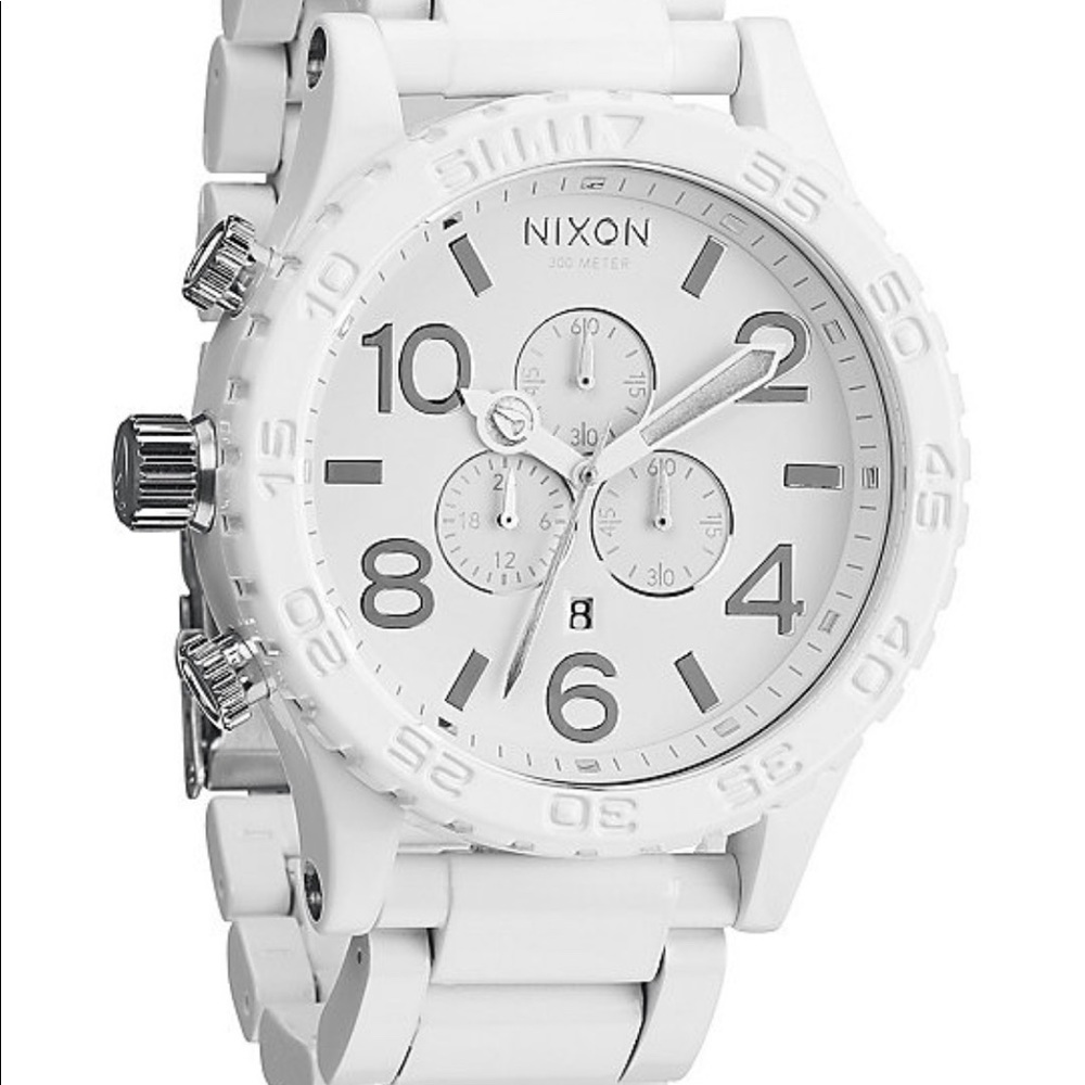 NIXON 51-30 CHRONO Men’s Watch (All White/Silver)